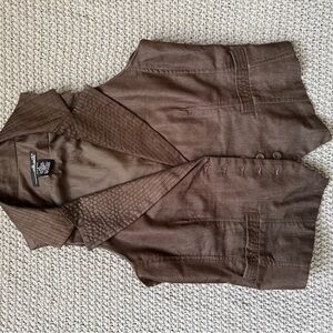 Brown Button-Up Vest